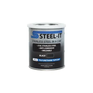 STEEL-IT 1012 Polyurethane Topcoat, Black 1 Quart FGPA1012Q