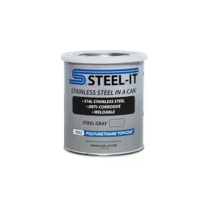 STEEL-IT 1002 Polyurethane Topcoat, Steel-Gray 1 Quart FGPA1002Q