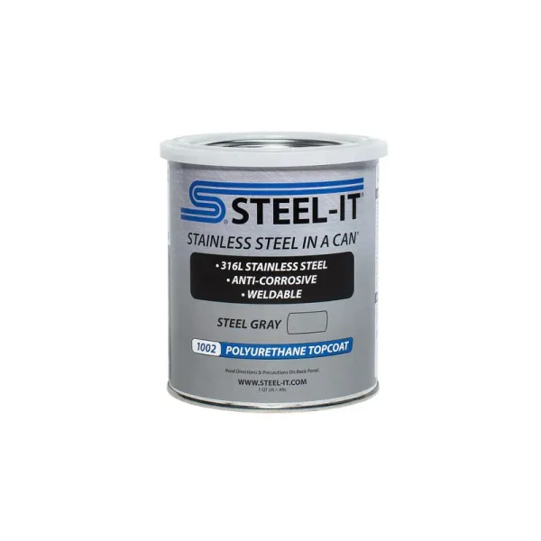 STEEL-IT 1002 Polyurethane Topcoat, Steel-Gray 1 Quart FGPA1002Q