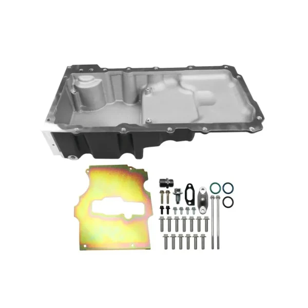 FiTech Plus LS Swap Oil Pan Medium Profile Black, 6.25L w/Filter Capacity 130202