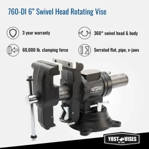 Yost 760-DI 6 Inch Swivel Head Rotating vise