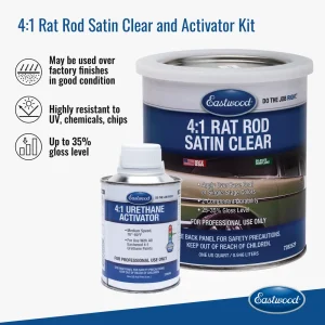 Eastwood 4:1 Rat Rod Satin Clear and Activator Quart Kit