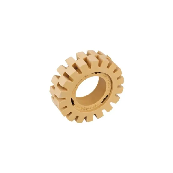 Dynabrade Wide Beige 4 in. Rubber Eraser Wheel