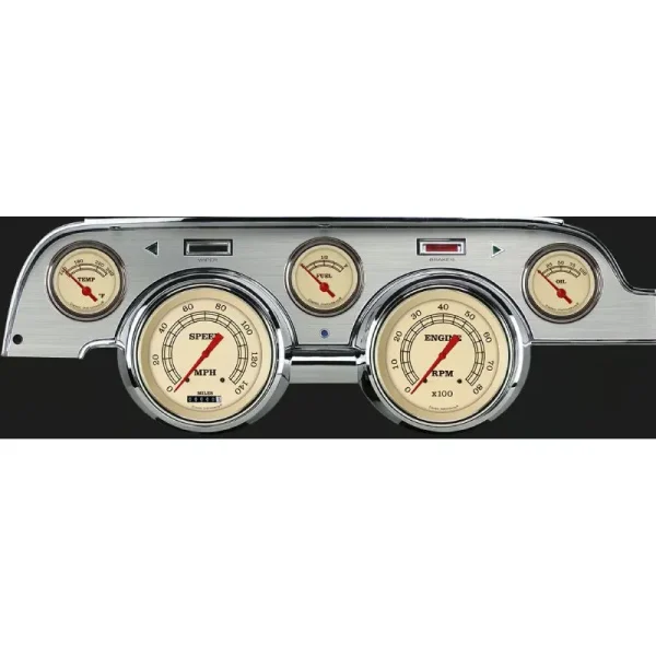 Classic Instruments Vintage Mustang 67-68 5 Gauge Brushed Aluminum MU67VTBA