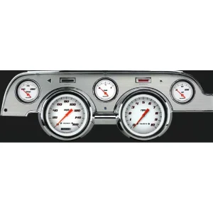 Classic Instruments Velocity White Mustang 67-68 5 Gauge Brushed Aluminum MU67VSWBA