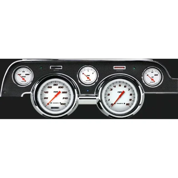 Classic Instruments Velocity White Mustang 67-68 5 Gauge MU67VSW