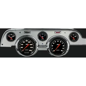 Classic Instruments Velocity Black Mustang 67-68 5 Gauge Brushed Aluminum MU67VSBBA