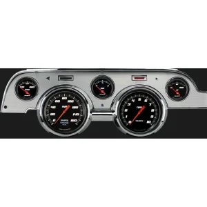 Classic Instruments Velocity Black ’67-68 Mustang OLED Brushed Aluminum MU67DVSBBA