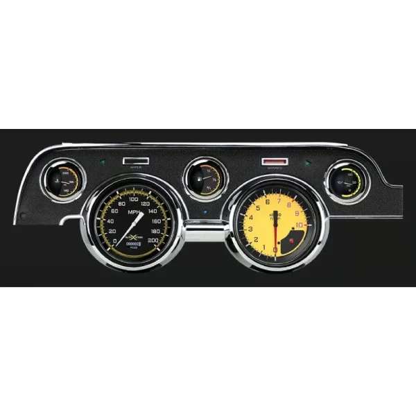 Classic Instruments Autocross Yellow ’67-68 Mustang OLED MU67DAXY