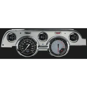 Classic Instruments Autocross Gray ’67-68 Mustang OLED Brushed Aluminum MU67DAXGBA