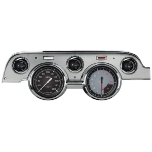 Classic Instruments Autocross Gray 67-68 Mustang 5 Gauge Brushed Aluminum MU67AXGBA