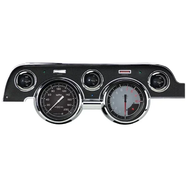 Classic Instruments Autocross Gray ’67-68 Must 5 Gauge MU67AXG