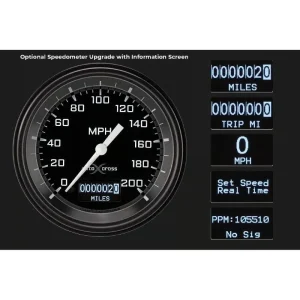 Classic Instruments Autocross Gray 1965 Mustang 3 in Speedo and 4 Small MUAXG00