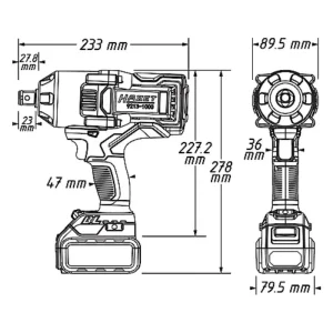 Hazet Cordless Impact Wrench 9213-1000