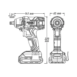 Hazet Cordless Impact Wrench 18 V 9212SPC-010