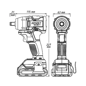 Hazet Mini Cordless Impact Wrench 18 V 9212M-010