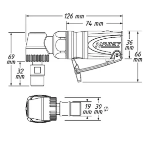 Hazet Mini Angle Die Grinder9032M-5