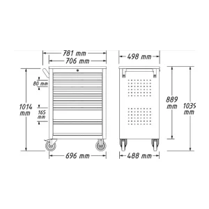 Hazet 7 Drawer Tool Trolley 178N-7