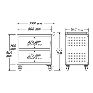 Hazet Service Trolley 167-3S