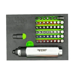 VIM Tools Reversible 3/8 in. Impact Driver with 6 Impact Bit Sets IMP600K