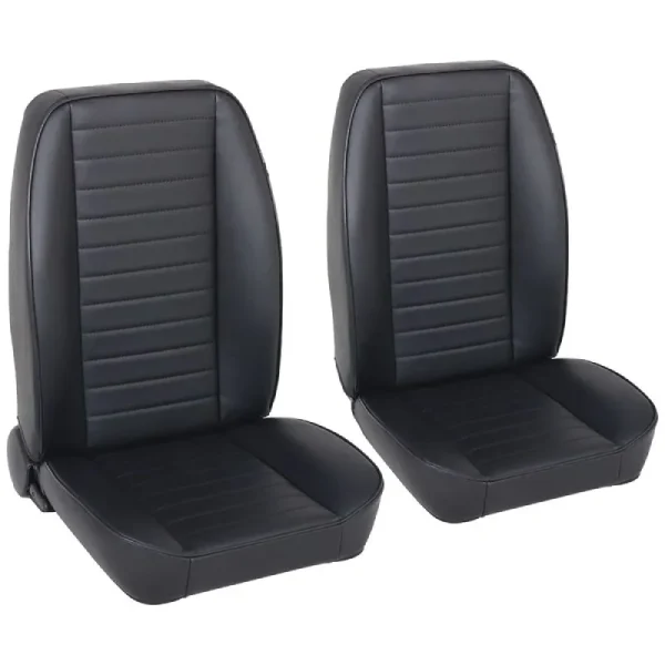 TMI Classic So-Cal Bucket Seats, Black Yukon Cricket Vinyl 47-9470-6470