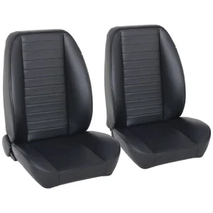 TMI So-Cal Bucket Seats with Bolsters, Black Yukon Cricket Vinyl 47-9460-6470