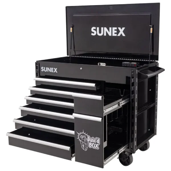Sunex Tools JUIC’D Box 7 Drawer Powered Cart 8065PCBK