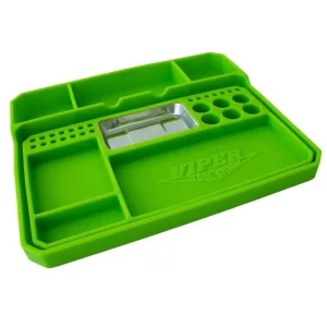 Viper Tool Storage 2-Piece Flexible Parts Tray Set, Lime Green V2FPTLG