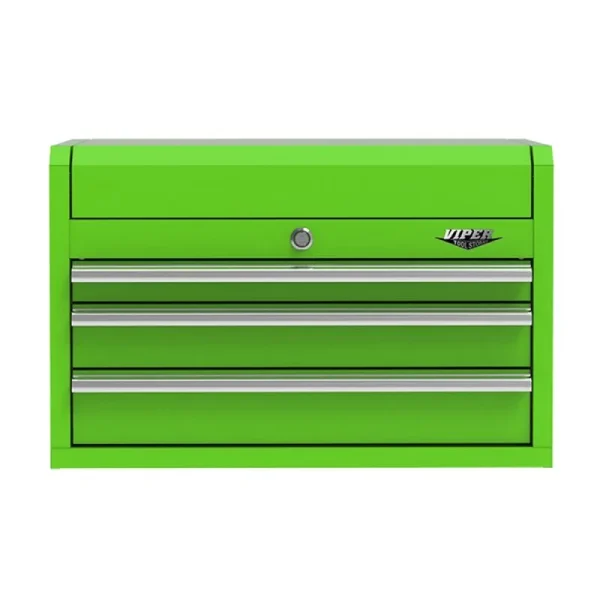 Viper Tool Storage 26-in 3-Drawer Top Chest, Lime Green LB2603CSC