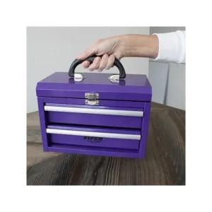 Viper Tool Storage 11-in 2-Drawer Micro Tool Box, Purple V1102MBPU
