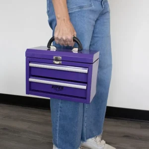 Viper Tool Storage 11-in 2-Drawer Micro Tool Box, Purple V1102MBPU