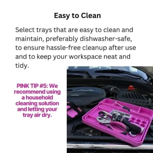The Original Pink Box 2-Piece Flexible Parts Tray Set, Pink PB2FPT