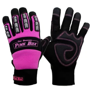The Original Pink Box Work Gloves, Pink, Medium PBWGM