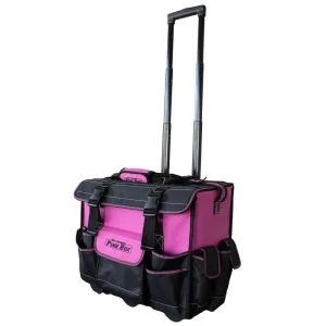 The Original Pink Box 18-in Rolling Tool Bag, Pink PB18RTB