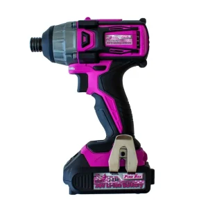 The Original Pink Box 20V Lithium-Ion Brushless Cordless Impact Driver with 2Ah Battery, Pink PB20VD