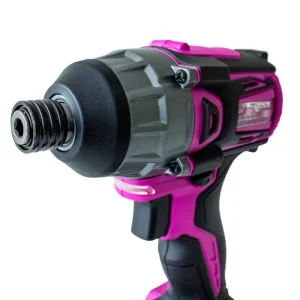 The Original Pink Box 20V Lithium-Ion Brushless Cordless Impact Driver with 2Ah Battery, Pink PB20VD