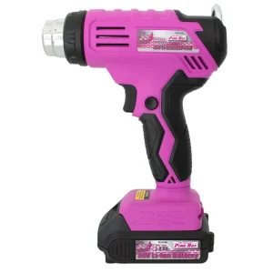 The Orignal Pink Box 20V Lithium-Ion Cordless Heat Gun with 2Ah Battery, Pink PB20VHG_2Ah_CHRGR