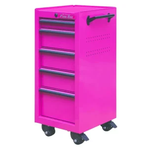 The Original Pink Box 16-in 5-Drawer 18G Steel Rolling Tool/Salon Cart, Pink PB1605R