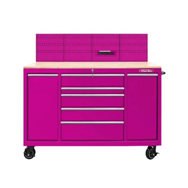 The Original Pink Box 60-in 7-Drawer Workstation, Pink PB6007WSR