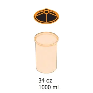 Devilbiss DeKups Evo 34 oz Cup – 200 Micron Lid 50 pc Kit 802227