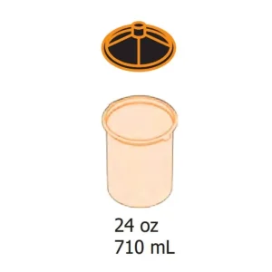 Devilbiss DeKups Evo 24 oz Cup – No Mesh Lid 50 pc Kit 802225