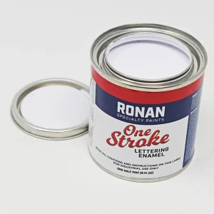 Ronan One Stroke Pin Striping Enamel White 1/2 Pint