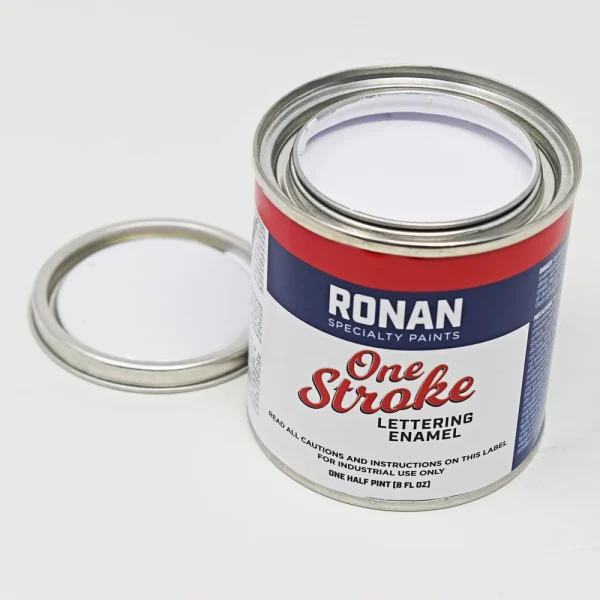 Ronan One Stroke Pin Striping Enamel White 1/2 Pint