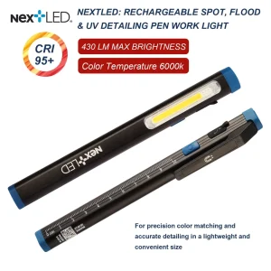 NextLED CRI 95+ Rechargeable Spot Flood and UV Detailing Pen Light – NT-6615K