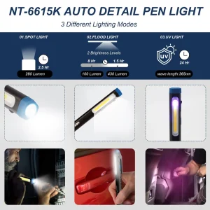 NextLED CRI 95+ Rechargeable Spot Flood and UV Detailing Pen Light – NT-6615K