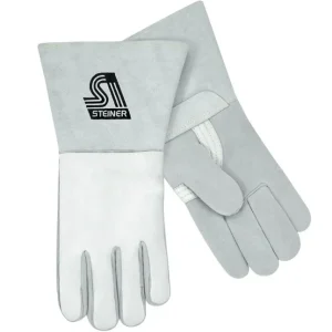 Steiner Industries Premium Grain Elkskin Back, Reverse Grain Elkskin Palm Stick Welding Gloves #7500