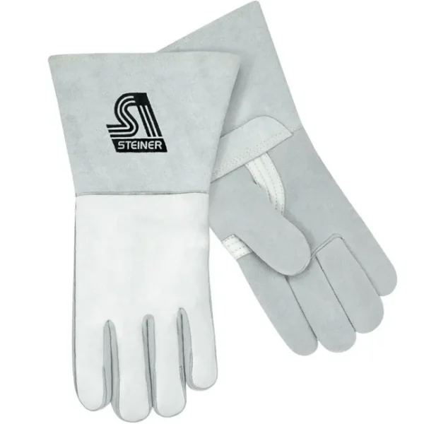 Steiner Industries Premium Grain Elkskin Back, Reverse Grain Elkskin Palm Stick Welding Gloves #7500