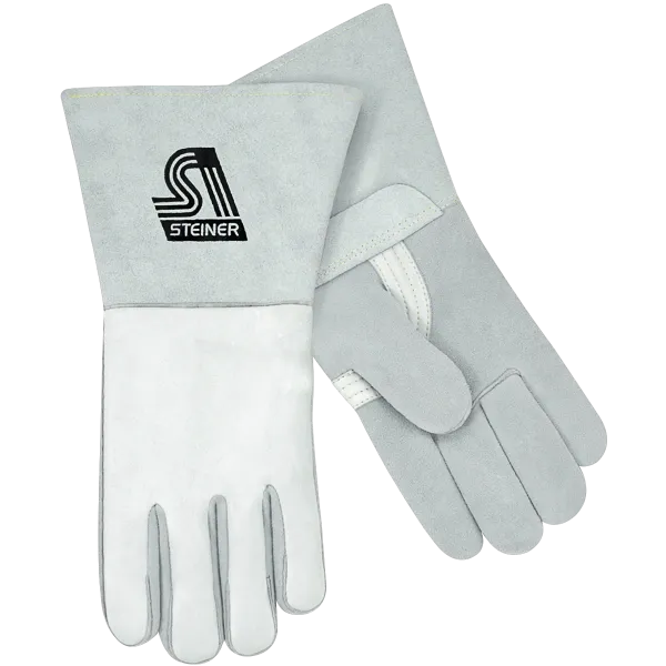 Steiner Premium Grain Elkskin Back, Reverse Grain Elkskin Palm Stick Welding Gloves 7502