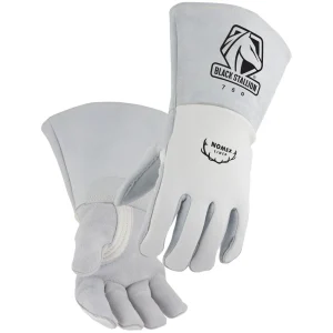 Black Stallion 750L Premium Grain Elkskin Stick glove with Nomex® Lined Back, Pearl White, Large, 12/PACK