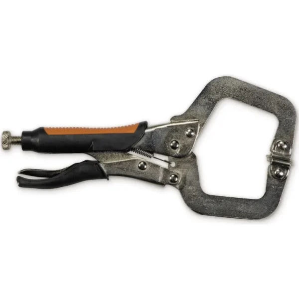 Hobart Locking C-Clamp Pliers, Rubber Grip – 11 Inch 770561